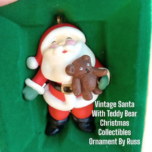 Bundle of 4 Vintage Christmas Santa Ornaments - Picture 3 of 7